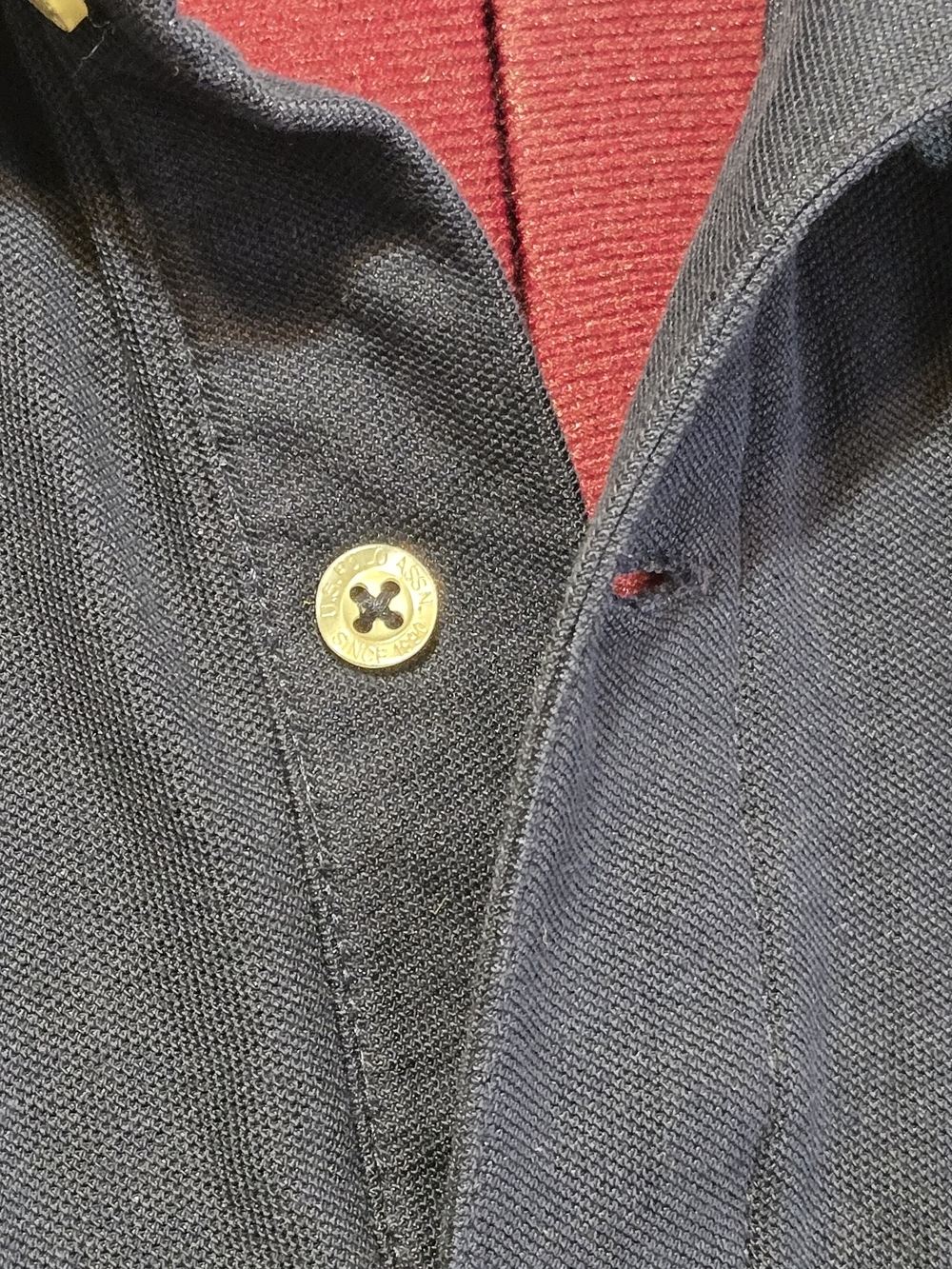 Vintage Polo Ralph Lauren Men's Large Navy Polo Logo Pony 90s Preppy 100% Cotton - Picture 6 of 9